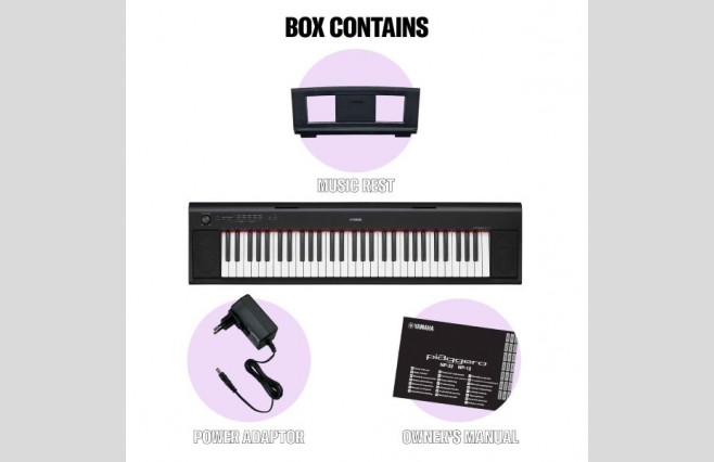 Yamaha NP12 Black Portable Piano - Image 9